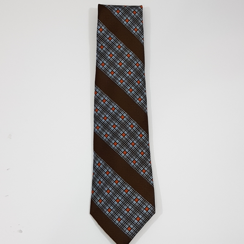 Men Thomaston Necktie Brown Blue Orange (256)